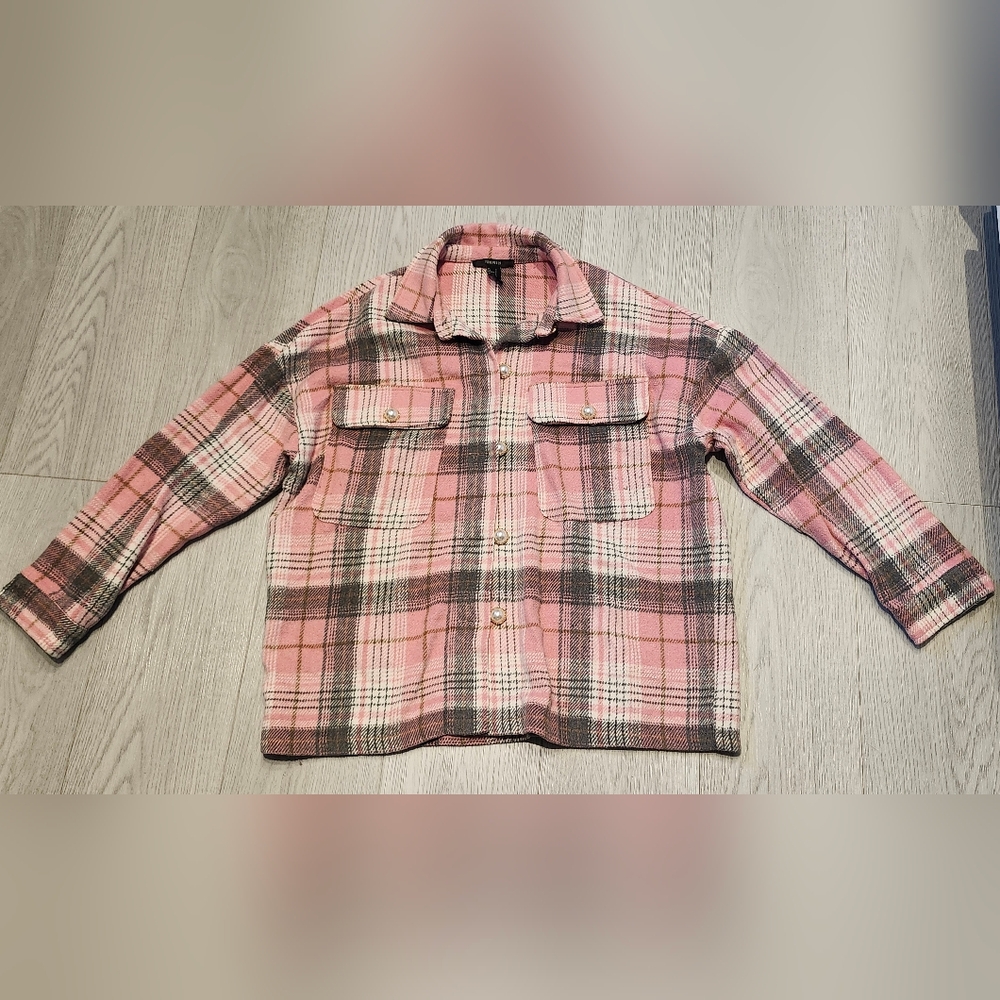 Forever 21 Pink Plaid Jacket